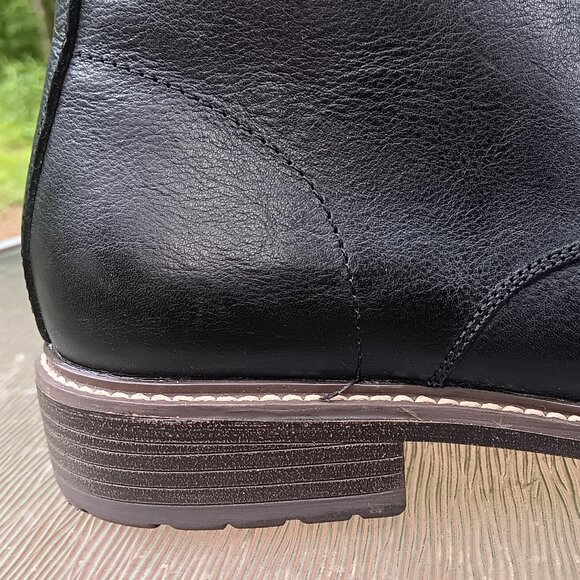 Men's Aston Grey Lollan Black Leather Ankle Boots Size 10.5 M - Picture 4 of 12